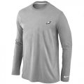 Wholesale Cheap Nike Philadelphia Eagles Sideline Legend Authentic Logo Long Sleeve T-Shirt Grey