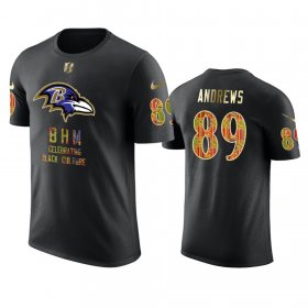 Wholesale Cheap Ravens #89 Mark Andrews Black Men\'s Black History Month T-Shirt