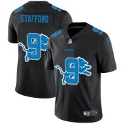 Wholesale Cheap Detroit Lions #9 Matthew Stafford Men's Nike Team Logo Dual Overlap Limited NFL Jersey Black
