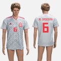 Wholesale Cheap Spain #6 A.Iniesta Grey Training Soccer Country Jersey