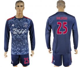 Wholesale Cheap Ajax #25 Dolberg Away Long Sleeves Soccer Club Jersey