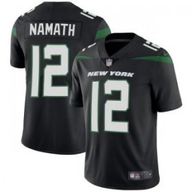 Wholesale Cheap Men\'s New York Jets #12 Joe Namath Black 2019 Vapor Untouchable Limited Stitched Jersey