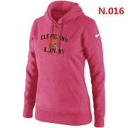 Wholesale Cheap Women's Nike Cleveland Browns Heart & Soul Pullover Hoodie Pink