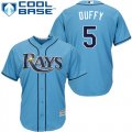 Wholesale Cheap Rays #5 Matt Duffy Light Blue Cool Base Stitched Youth MLB Jersey