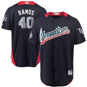 Wholesale Cheap Rays #40 Wilson Ramos Navy Blue 2018 All-Star American League Stitched MLB Jersey