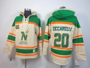 Wholesale Cheap Stars #20 Dino Ciccarelli Cream Sawyer Hooded Sweatshirt Stitched NHL Jersey