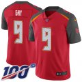 Wholesale Cheap Nike Buccaneers #9 Matt Gay Red Team Color Men's Stitched NFL 100th Season Vapor Untouchable Limited Jersey