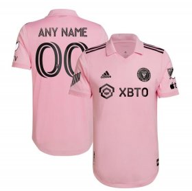 Wholesale Cheap Men\'s Inter Miami CF Custom Pink Soccer Jersey