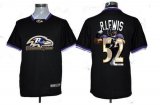 Wholesale Cheap Nike Ravens #52 Ray Lewis Black Men's NFL Game All Star Fashion Jersey