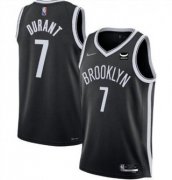 Wholesale Cheap Men's Brooklyn Nets #7 Kevin Durant 2021 75th Anniversary Black Stitched Basketball Jersey