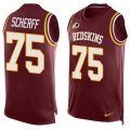 Wholesale Cheap Nike Redskins #75 Brandon Scherff Burgundy Red Team Color Men's Stitched NFL Limited Tank Top Jersey