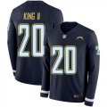 Wholesale Cheap Nike Chargers #20 Desmond King II Navy Blue Team Color Men's Stitched NFL Limited Therma Long Sleeve Jersey