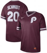 Wholesale Cheap Nike Phillies #20 Mike Schmidt Maroon Authentic Cooperstown Collection Stitched MLB Jersey