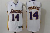 Wholesale Cheap Men's Los Angeles Lakers #14 Brandon Ingram White Revolution 30 Swingman Basketball Jersey