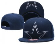 Wholesale Cheap NFL Dallas Cowboys Half Logo Navy Snapback Adjustable Hat GS14