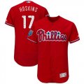 Wholesale Cheap Phillies #17 Rhys Hoskins Red 2018 Spring Training Authentic Flex Base Stitched MLB Jersey