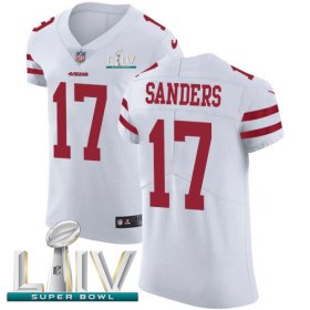 Wholesale Cheap Nike 49ers #17 Emmanuel Sanders White Super Bowl LIV 2020 Men\'s Stitched NFL Vapor Untouchable Elite Jersey