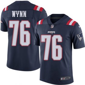 Wholesale Cheap Nike Patriots #76 Isaiah Wynn Navy Blue Men\'s Stitched NFL Limited Rush Jersey
