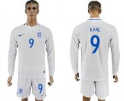 Wholesale Cheap England #9 Kane Home Long Sleeves Soccer Country Jersey