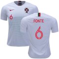 Wholesale Cheap Portugal #6 Fonte Away Soccer Country Jersey