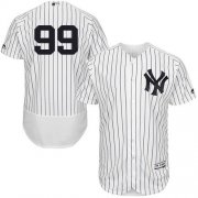 Wholesale Cheap Yankees #99 Aaron Judge White Strip Flexbase Authentic Collection Stitched MLB Jersey
