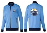 Wholesale Cheap NHL Edmonton Oilers Zip Jackets Light Blue