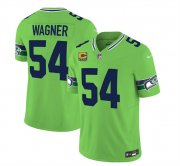 Wholesale Cheap Men's Seattle Seahawks #54 Bobby Wagner 2023 F.U.S.E. With 4-Star C Patch Green Limited Football Stitched Jersey