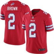Wholesale Cheap Nike Bills #2 John Brown Red Men's Stitched NFL Elite Rush Jersey