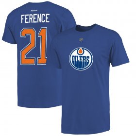 Wholesale Cheap Edmonton Oilers #21 Andrew Ference Reebok Name and Number Player T-Shirt Royal