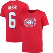 Wholesale Cheap Montreal Canadiens #6 Shea Weber Reebok Name & Number T-Shirt Red