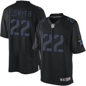 Wholesale Cheap Nike Cowboys #22 Emmitt Smith Black Men\'s Stitched NFL Impact Limited Jersey