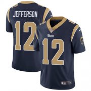 Wholesale Cheap Nike Rams #12 Van Jefferson Navy Blue Team Color Men's Stitched NFL Vapor Untouchable Limited Jersey