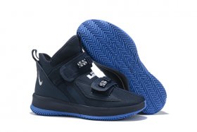Wholesale Cheap Nike Lebron James Soldier 13 Women Shoes Drak Blue White