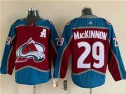 Wholesale Cheap Men's Colorado Avalanche #29 Nathan MacKinnon With A Ptach Burgundy Stitched Jersey