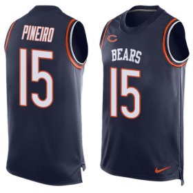 Wholesale Cheap Nike Bears #15 Eddy Pineiro Navy Blue Team Color Men\'s Stitched NFL Limited Tank Top Jersey