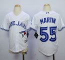 Wholesale Cheap Blue Jays #55 Russell Martin White Cool Base Stitched Youth MLB Jersey