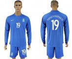 Wholesale Cheap Greece #19 Papastathopoulos Away Long Sleeves Soccer Country Jersey