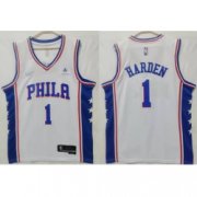 Wholesale Cheap Men Philadelphia 76ers #1 James Harden association edition white Stitched jersey