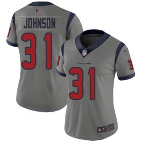 Wholesale Cheap Nike Texans #31 David Johnson Gray Women\'s Stitched NFL Limited Inverted Legend Jersey