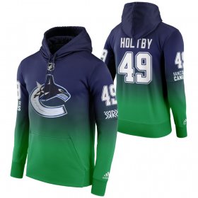 Wholesale Cheap Vancouver Canucks #49 Braden Holtby Adidas Reverse Retro Pullover Hoodie Green