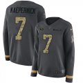 Wholesale Cheap Nike 49ers #7 Colin Kaepernick Anthracite Salute to Service Women's Stitched NFL Limited Therma Long Sleeve Jersey