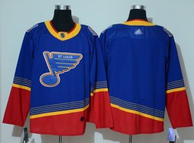 Wholesale Cheap Adidas Blues Blank Blue/Red Authentic 2019 Heritage Stitched NHL Jersey