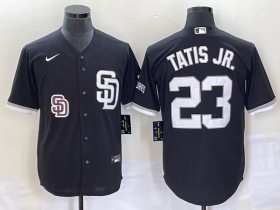Wholesale Cheap Men\'s San Diego Padres #23 Fernando Tatis Jr Black 2023 Cool Base Stitched Jersey