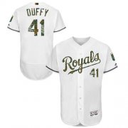 Wholesale Cheap Royals #41 Danny Duffy White Flexbase Authentic Collection Memorial Day Stitched MLB Jersey