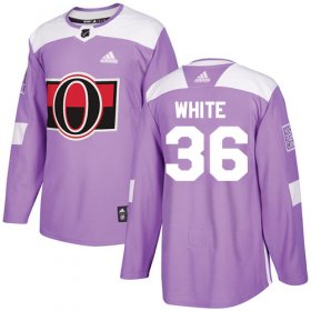 Wholesale Cheap Adidas Senators #36 Colin White Purple Authentic Fights Cancer Stitched NHL Jersey