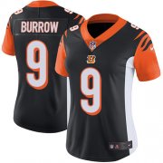 Wholesale Cheap Nike Bengals #9 Joe Burrow Black Team Color Women's Stitched NFL Vapor Untouchable Limited Jersey