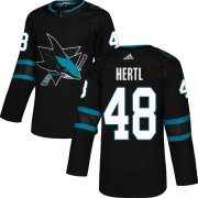 Wholesale Cheap Adidas Sharks #48 Tomas Hertl Black Alternate Authentic Stitched NHL Jersey