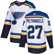 Wholesale Cheap Adidas Blues #27 Alex Pietrangelo White Road Authentic Stitched Youth NHL Jersey
