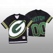 Wholesale Cheap NFL Green Bay Packers Custom Black Men's Mitchell & Nell Big Face Fashion Limited NFL Jersey