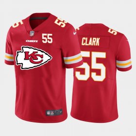 Wholesale Cheap Kansas City Chiefs #55 Frank Clark Red Men\'s Nike Big Team Logo Player Vapor Limited NFL Jersey